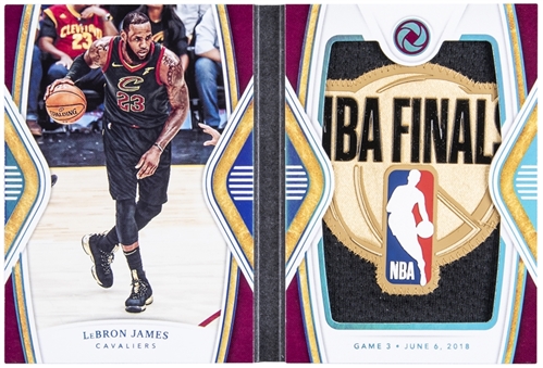 2018/19 "Opulence" #4 LeBron James NBA Finals Game-Used Patch Logoman Booklet (#1/1)